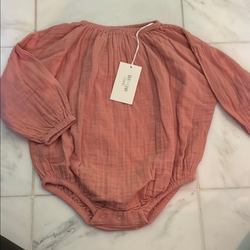 Pink Long-Sleeve Baby Romper